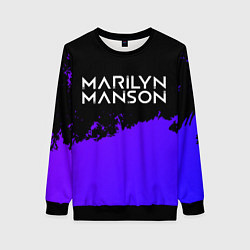 Женский свитшот Marilyn Manson purple grunge