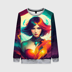 Свитшот женский Сюрреалистическая композиция, цвет: 3D-меланж