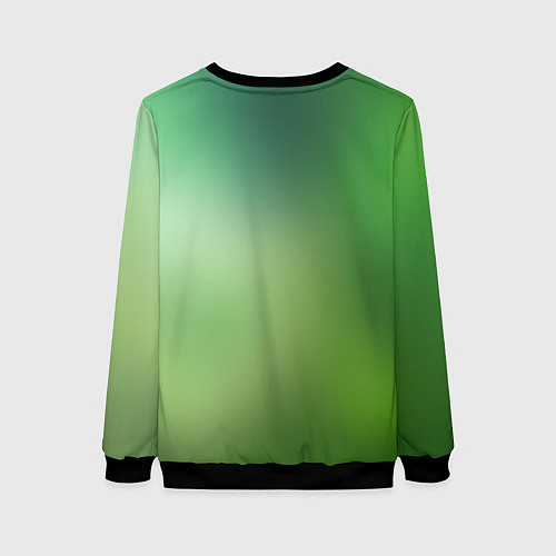 Женский свитшот Рыжий лисенок под лесным дождем / 3D-Черный – фото 2