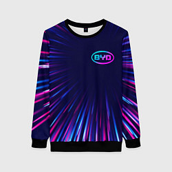 Женский свитшот BYD neon speed lines