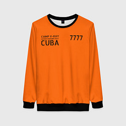 Свитшот женский Тюремная форма США в Гуантаномо на Кубе, цвет: 3D-черный