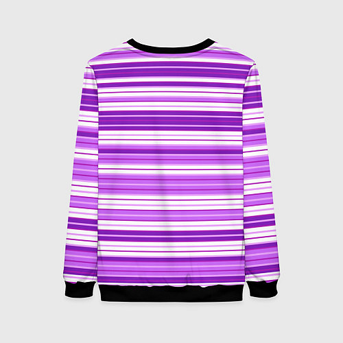 Женский свитшот Фиолетовые полосы / 3D-Черный – фото 2