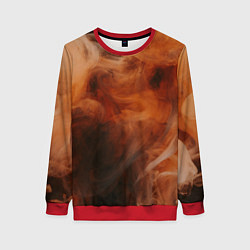 Женский свитшот Оранжевый абстрактный дым
