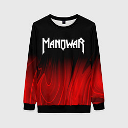 Свитшот женский Manowar red plasma, цвет: 3D-черный