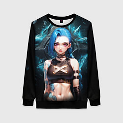 Свитшот женский Jinx arcane league of legends, цвет: 3D-черный