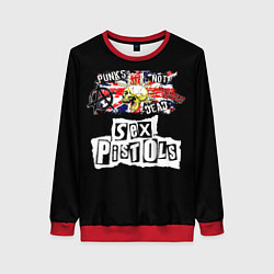 Свитшот женский Sex Pistols - punks not dead, цвет: 3D-красный