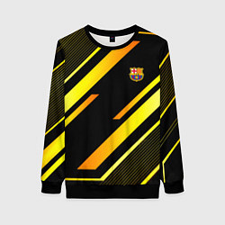 Свитшот женский ФК Барселона эмблема, цвет: 3D-черный