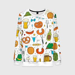 Женский свитшот Октоберфест - цветной дудл