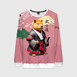 Женский свитшот Капибара - Бусидо - кодекс самурая
