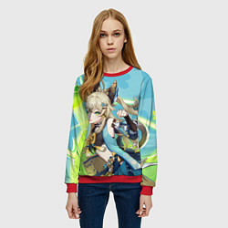 Свитшот женский Kirara Genshin Impact, цвет: 3D-красный — фото 2