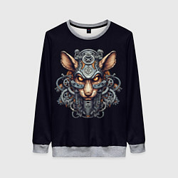 Свитшот женский Механическая крыса, цвет: 3D-меланж