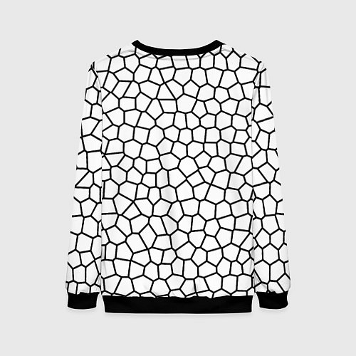 Женский свитшот Мозаика белый / 3D-Черный – фото 2