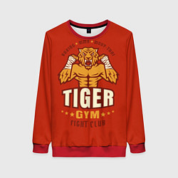 Свитшот женский Tiger - боец, цвет: 3D-красный
