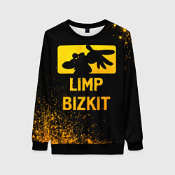 Свитшот женский Limp Bizkit - gold gradient, цвет: 3D-черный