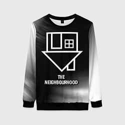 Свитшот женский The Neighbourhood glitch на темном фоне, цвет: 3D-черный