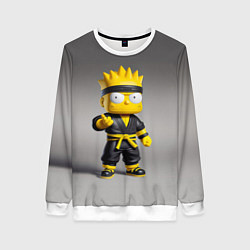Свитшот женский Bart Simpson - ninja - Japan, цвет: 3D-белый