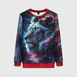Свитшот женский Galactic lion, цвет: 3D-красный