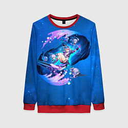 Свитшот женский Хонкай Стар Рейл: Серебряный Волк, цвет: 3D-красный