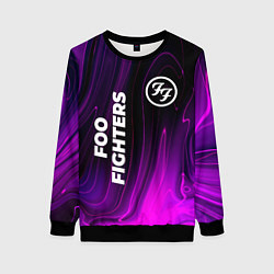 Свитшот женский Foo Fighters violet plasma, цвет: 3D-черный