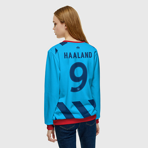 Женский свитшот Эрлинг Холанд ФК Манчестер Сити 9 / 3D-Красный – фото 4