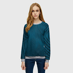 Свитшот женский Фантазия в синем, цвет: 3D-меланж — фото 2