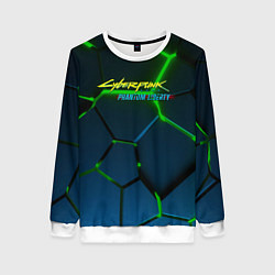 Женский свитшот Cyberpunk 2077 phantom liberty green neon