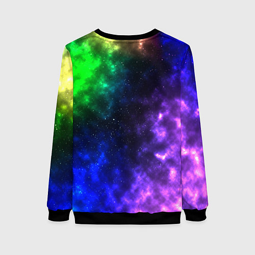 Женский свитшот Космос мультицвет / 3D-Черный – фото 2