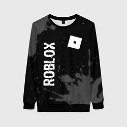 Свитшот женский Roblox glitch на темном фоне: надпись, символ, цвет: 3D-черный