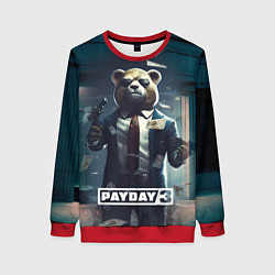 Свитшот женский Payday 3 bear, цвет: 3D-красный