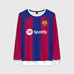 Свитшот женский Роберт Левандовский Барселона форма 2324 домашняя, цвет: 3D-белый