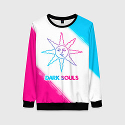Свитшот женский Dark Souls neon gradient style, цвет: 3D-черный