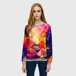 Свитшот женский Габимару Адский Рай, цвет: 3D-меланж — фото 2