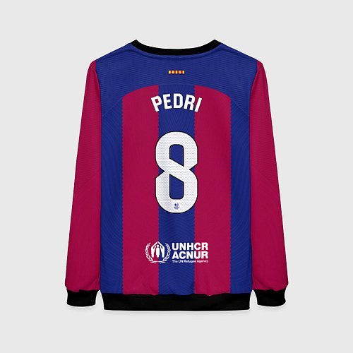 Женский свитшот Педри Барселона форма 2324 домашняя / 3D-Черный – фото 2