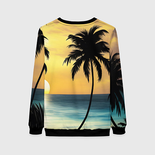 Женский свитшот Вечер на отдыхе / 3D-Черный – фото 2