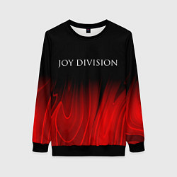Свитшот женский Joy Division red plasma, цвет: 3D-черный