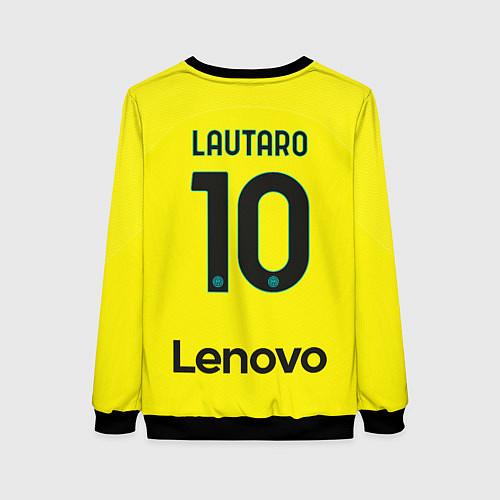 Женский свитшот Лаутаро Мартинес Интер форма 2223 третья / 3D-Черный – фото 2