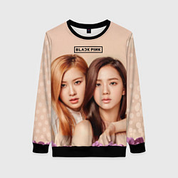 Свитшот женский Blackpink Jisoo and Rose, цвет: 3D-черный