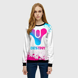 Свитшот женский Destiny neon gradient style, цвет: 3D-черный — фото 2