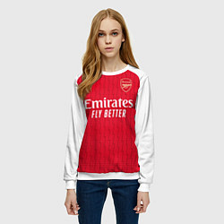 Свитшот женский ФК Арсенал Лондон форма 2324 домашняя, цвет: 3D-белый — фото 2