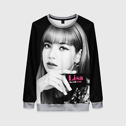 Свитшот женский Blackpink Lisa Business card, цвет: 3D-меланж