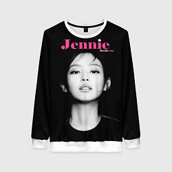 Свитшот женский Blackpink Jennie Portrait, цвет: 3D-белый