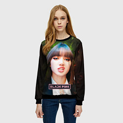 Свитшот женский Blackpink Lisa, цвет: 3D-черный — фото 2