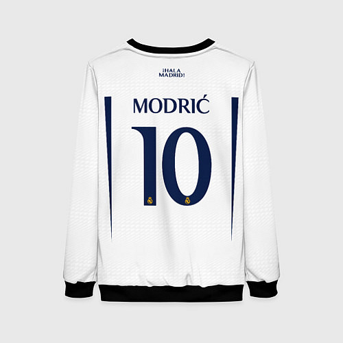 Женский свитшот Лука Модрич Реал Мадрид форма 2324 домашняя / 3D-Черный – фото 2