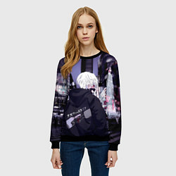 Свитшот женский Kaneki Ken, цвет: 3D-черный — фото 2