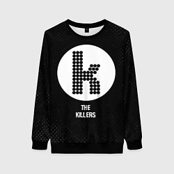 Свитшот женский The Killers glitch на темном фоне, цвет: 3D-черный
