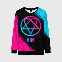 Свитшот женский HIM - neon gradient, цвет: 3D-черный