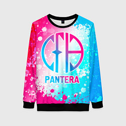 Свитшот женский Pantera neon gradient style, цвет: 3D-черный