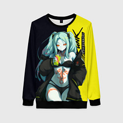 Свитшот женский Rebecca - Cyberpunk Edgerunners, цвет: 3D-черный