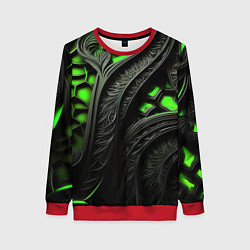 Женский свитшот Green black abstract