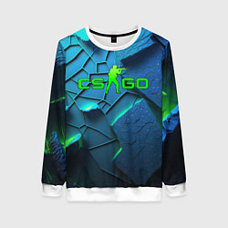 Женский свитшот CS GO blue green style